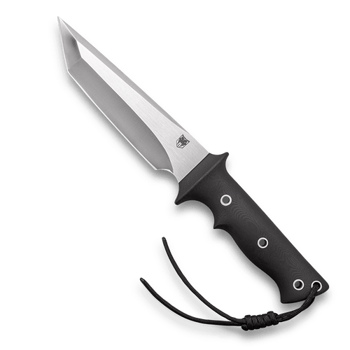 CobraTec Knives Renegade Fixed Blade - 6" 440C Stainless Steel Blade, Black Contoured G10 Handles, Kydex Sheath