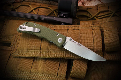 Spartan Blades Harsey TALOS Folding Knife - 3.125" CTS-XHP Stonewashed Blade, Textured Green G10 Handles, Liner Lock - SFBL7GR Spartan Blades Harsey TALOS Folding Knife - 3.125" CTS-XHP Stonewashed Blade, Textured Green G10 Handles, Liner Lock - SFBL7GR