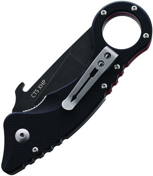 Spartan Blades Tu Lam Ronin Shoto Folding Karambit Knife - 3.25" CTS-XHP Black TiNi Tanto Blade, Textured Black G10 Handles with Pinky Ring, Liner Lock - SFBL9BK Spartan Blades Tu Lam Ronin Shoto Folding Karambit Knife - 3.25" CTS-XHP Black TiNi Tanto Blade, Textured Black G10 Handles with Pinky Ring, Liner Lock - SFBL9BK