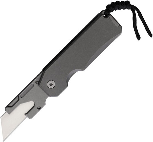 Big Idea Design Ti Utility Framelock - Folding Utility Knife, Accepts Standard Utility Blades, Stonewashed Titanium Handles