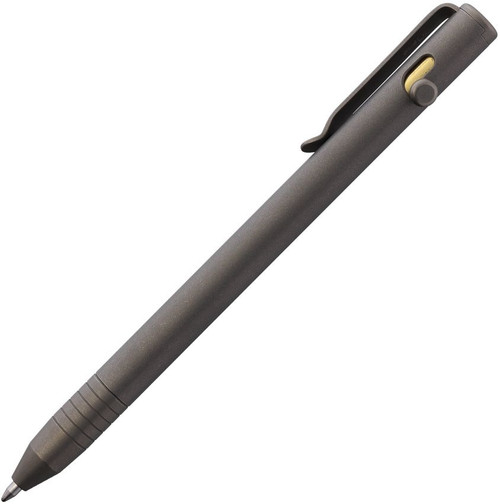 Big Idea Design Slim Bolt Action Pen Ti - Stonewashed Finish, Titanium Construction