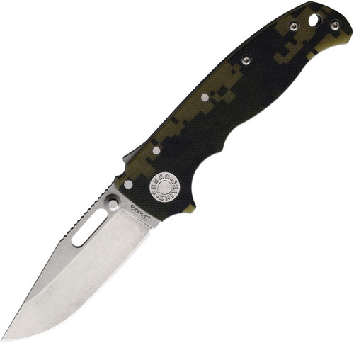 Demko AD20.5 Shark Lock Folding Knife - 3" CPM-S35VN Clip Point Blade, Digital Camo G10 Handles - 20.5 S35VN CLIP DIGI