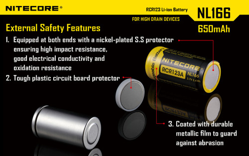 Nitecore Rechargeable RCR123A Battery Nitecore Rechargeable RCR123A Battery