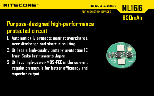 Nitecore Rechargeable RCR123A Battery Nitecore Rechargeable RCR123A Battery