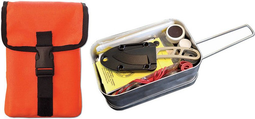 ESEE Survival Kit In Mess Kit - Orange Carry Bag