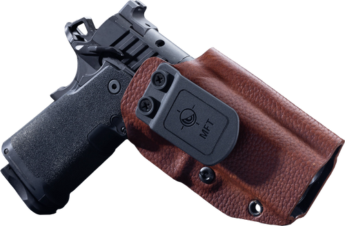 Mission First Tactical Springfield Prodigy 4.25" - Hybrid Leather/Boltaron - Appendix - OWB/IWB Holster - Ambidextrous Mission First Tactical Springfield Prodigy 4.25" - Hybrid Leather/Boltaron - Appendix - OWB/IWB Holster - Ambidextrous