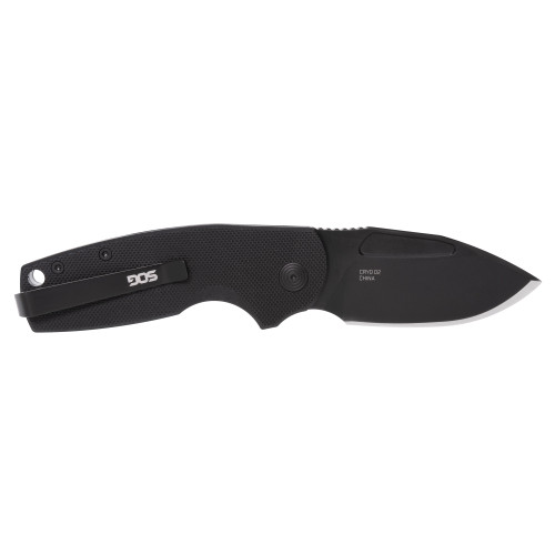 SOG Stout SJ Folding Knife - 2.6" Clip Point Black Cryo D2 Steel Blade, Black G10 Handle SOG Stout SJ Folding Knife - 2.6" Clip Point Black Cryo D2 Steel Blade, Black G10 Handle