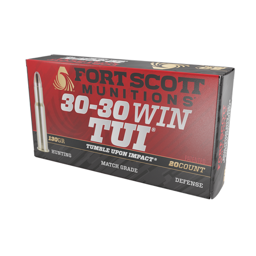 Fort Scott Munitions 30-30 Win Tumble Upon Impact (TUI) - 130gr Solid Copper Spun, 20 Rounds per Box