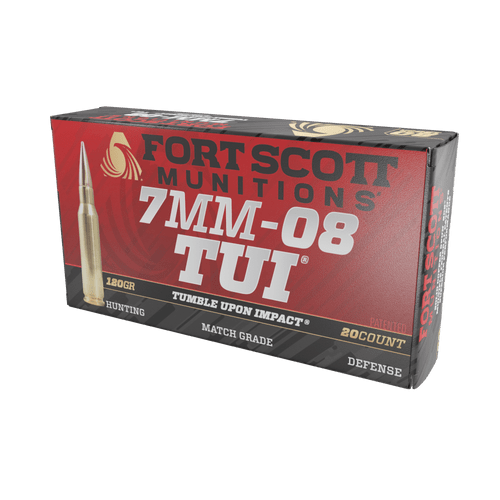 Fort Scott Munitions 7mm-08 Rem Tumble Upon Impact (TUI) - 120gr Solid Copper Spun, 20 Rounds per Box