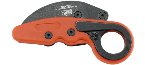 CRKT 4041O Provoke Zap Folding Karambit - 2.47" 1.4116 Black Stonewashed Plain Blade, Orange Grivory Handles CRKT 4041O Provoke Zap Folding Karambit - 2.47" 1.4116 Black Stonewashed Plain Blade, Orange Grivory Handles
