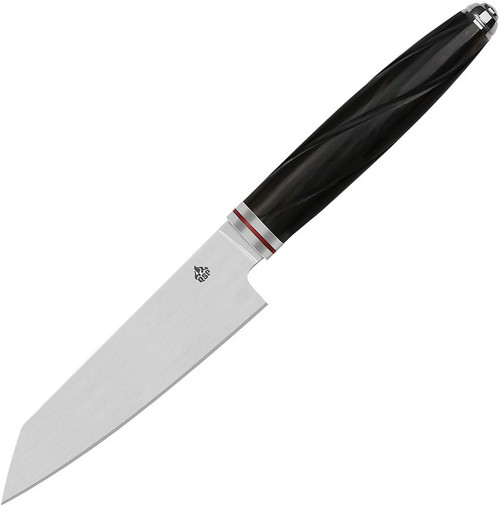 QSP Kitchen Knife Paring Knives - 4'' Kritsuke 14C28N Blade, Ebony Wood Handle Mulan Series - QS-KK-005A