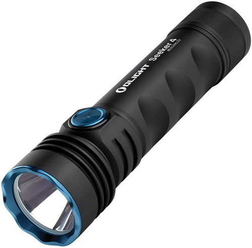 Olight Seeker 4 USB-C Rechargeable EDC Flashlight - 3100 Lumens, Black