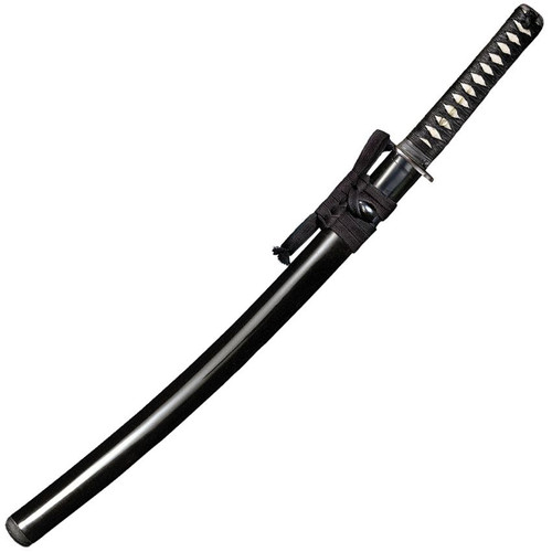 Cold Steel 88BWW Warrior Series Wakizashi Sword - 21" Carbon Steel Blade, 29/12" OAL, Black Lacquered Wood Scabbard Cold Steel 88BWW Warrior Series Wakizashi Sword - 21" Carbon Steel Blade, 29/12" OAL, Black Lacquered Wood Scabbard