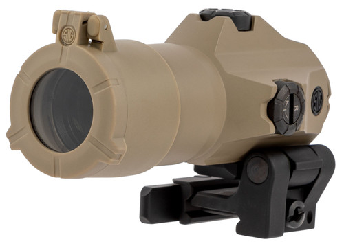 Sig Sauer JULIET4 4X Magnifier - QD Flip to the Side Mount, FDE Sig Sauer JULIET4 4X Magnifier - QD Flip to the Side Mount, FDE