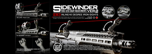 Strike Sidewinder II 45-Degree Offset Back-up Sights - SI-SIDEWINDERII-BK