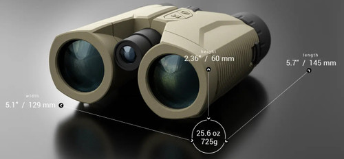 ATN LRF Series Rangefinder 10x42MM 2000 Binoculars - Integrated Laser Rangefinder, 2000 Meter Range, Flat Dark Earth ATN LRF Series Rangefinder 10x42MM 2000 Binoculars - Integrated Laser Rangefinder, 2000 Meter Range, Flat Dark Earth