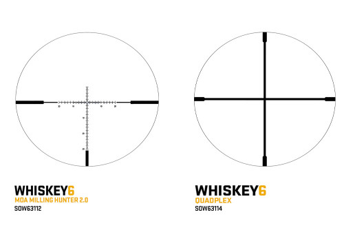 Sig Sauer WHISKEY6 3-18X44mm SFP Rifle Scope - 30mm Main Tube, Second Focal Plane, MOA Milling Hunter 2.0 Reticle, Matte Black Finish Sig Sauer WHISKEY6 3-18X44mm SFP Rifle Scope - 30mm Main Tube, Second Focal Plane, MOA Milling Hunter 2.0 Reticle, Matte Black Finish
