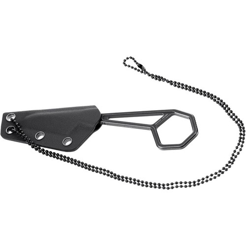 Kansept Knives Hex EDC Neck Knife - 1.9" 14C28N Wharncliffe Blade, Black Titanium Nitride Finish, Skeletonized Handle, Black Kydex Sheath Kansept Knives Hex EDC Neck Knife - 1.9" 14C28N Wharncliffe Blade, Black Titanium Nitride Finish, Skeletonized Handle, Black Kydex Sheath