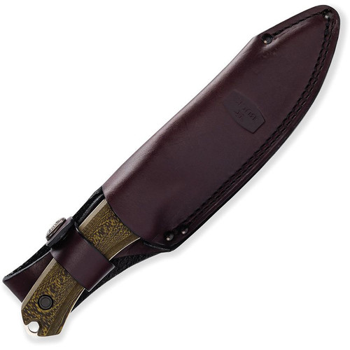 Buck 663 Alpha Guide Fixed Blade Knife - 4.5" S35VN Satin Drop Point, Textured Walnut DymaLux Handles, Leather Sheath - 13623 Buck 663 Alpha Guide Fixed Blade Knife - 4.5" S35VN Satin Drop Point, Textured Walnut DymaLux Handles, Leather Sheath - 13623