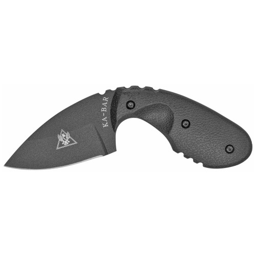 KA-BAR 1493 TDI Investigator Knife - 2.71" Black Plain Blade, Nylon Handles, Hard Plastic Belt Sheath