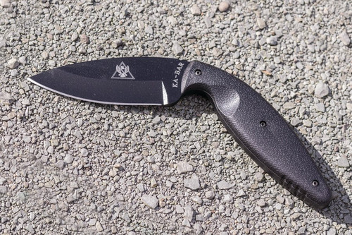 KA-BAR 1482 Large TDI Knife -  3-11/16" Combat Black Drop Point Plain Edge
