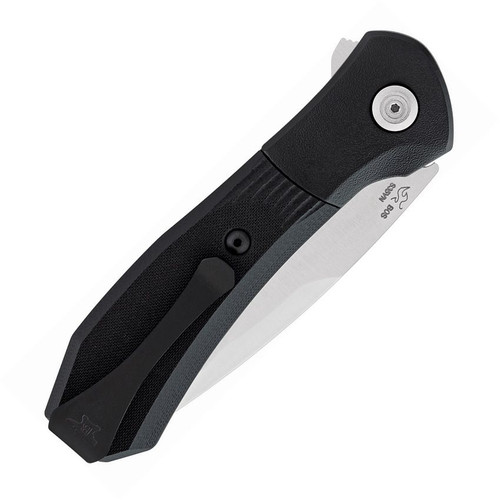 Buck 590 Paradigm Assisted Flipper Knife - 3" S35VN Drop Point Plain Blade, Black G10 Handles with Rotating Bolster Lock (0590BKS) - 12862 Buck 590 Paradigm Assisted Flipper Knife - 3" S35VN Drop Point Plain Blade, Black G10 Handles with Rotating Bolster Lock (0590BKS) - 12862