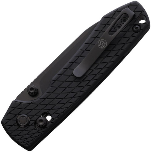 Vosteed Cutlery Raccoon Folding Knife - 3.25" Nitro-V Black Drop Point Blade, Black Textured Aluminum Handles Vosteed Cutlery Raccoon Folding Knife - 3.25" Nitro-V Black Drop Point Blade, Black Textured Aluminum Handles