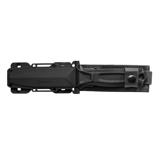 Gerber StrongArm Fixed Blade - 4.8" 420HC Black Plain Blade, Black Glass Filled Nylon Handles - 30-001038 Gerber StrongArm Fixed Blade - 4.8" 420HC Black Plain Blade, Black Glass Filled Nylon Handles - 30-001038