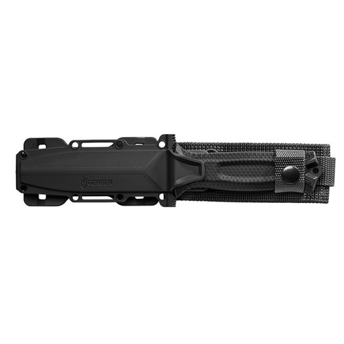 Gerber StrongArm Fixed Blade - 4.8" 420HC Black Partially Serrated Blade, Black Glass Filled Nylon Handles - 30-001060 Gerber StrongArm Fixed Blade - 4.8" 420HC Black Partially Serrated Blade, Black Glass Filled Nylon Handles - 30-001060