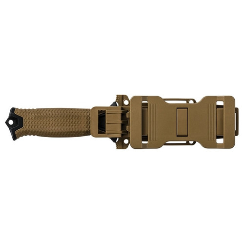 Gerber StrongArm Fixed Blade - 4.8" 420HC Black Plain Blade, Coyote Brown Glass Filled Nylon Handles - 30-001058 Gerber StrongArm Fixed Blade - 4.8" 420HC Black Plain Blade, Coyote Brown Glass Filled Nylon Handles - 30-001058