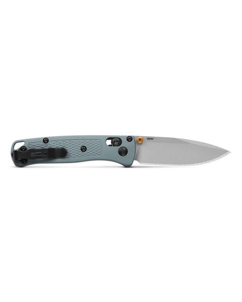 Benchmade Seasonal Mini Bugout AXIS Folding Knife - 2.82" S30V Crushed Silver Cerakote Plain Blade, Sage Green Grivory Handles Benchmade Seasonal Mini Bugout AXIS Folding Knife - 2.82" S30V Crushed Silver Cerakote Plain Blade, Sage Green Grivory Handles