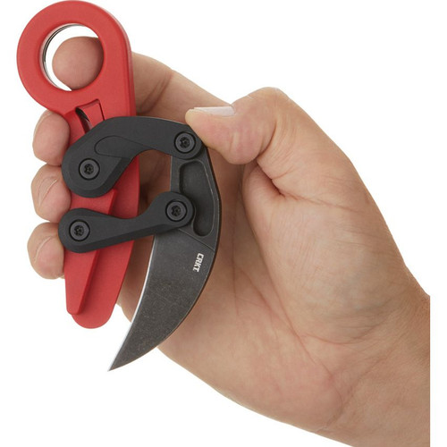 CRKT 4041O Provoke Zap Folding Karambit - 2.47" 1.4116 Black Stonewashed Plain Blade, Red Grivory Handles CRKT 4041O Provoke Zap Folding Karambit - 2.47" 1.4116 Black Stonewashed Plain Blade, Red Grivory Handles
