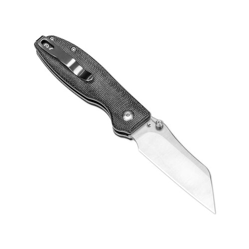 Kizer Knives Vanguard Series Cryptid Button Lock Folding Knife - 2.95" 154CM Stonewashed Reverse Tanto Blade, Black Micarta Handles, Reversible Clip - V3657C1 Kizer Knives Vanguard Series Cryptid Button Lock Folding Knife - 2.95" 154CM Stonewashed Reverse Tanto Blade, Black Micarta Handles, Reversible Clip - V3657C1