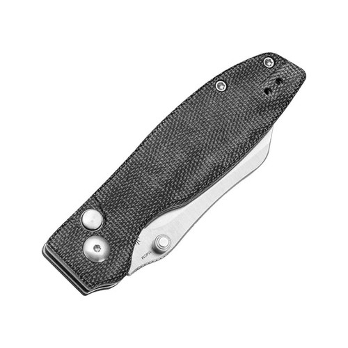 Kizer Knives Vanguard Series Cryptid Button Lock Folding Knife - 2.95" 154CM Stonewashed Reverse Tanto Blade, Black Micarta Handles, Reversible Clip - V3657C1 Kizer Knives Vanguard Series Cryptid Button Lock Folding Knife - 2.95" 154CM Stonewashed Reverse Tanto Blade, Black Micarta Handles, Reversible Clip - V3657C1