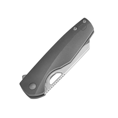 Kizer Knives Sparrow Frame Lock Flipper Knife - 3.27" CPM-S35VN Stonewashed Reverse Tanto Sheepsfoot Blade, Contoured Titanium Handles - Ki3628A1 Kizer Knives Sparrow Frame Lock Flipper Knife - 3.27" CPM-S35VN Stonewashed Reverse Tanto Sheepsfoot Blade, Contoured Titanium Handles - Ki3628A1