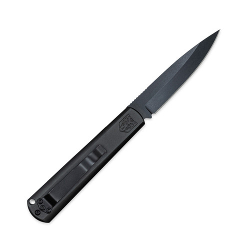 Cobratec GIDEON Hidden Release Auto Folding Knife - 3" D2 Black Blade, Black Handles with Red Bolsters Cobratec GIDEON Hidden Release Auto Folding Knife - 3" D2 Black Blade, Black Handles with Red Bolsters