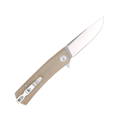 CobraTec Knives Serpent Folding Knife - 3" D2 Drop Point Satin Blade, Tan G10 Handles CobraTec Knives Serpent Folding Knife - 3" D2 Drop Point Satin Blade, Tan G10 Handles