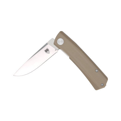 CobraTec Knives Serpent Folding Knife - 3" D2 Drop Point Satin Blade, Tan G10 Handles CobraTec Knives Serpent Folding Knife - 3" D2 Drop Point Satin Blade, Tan G10 Handles