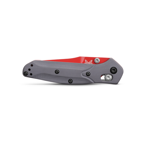 Benchmade SHOT Show 2024 Exclusive Mini Osborne Folding Knife - 2.92" CPM-S90V Red Plain Blade, Gray G10 Handles, AXIS/Crossbar Lock - 945RD-2401 Benchmade SHOT Show 2024 Exclusive Mini Osborne Folding Knife - 2.92" CPM-S90V Red Plain Blade, Gray G10 Handles, AXIS/Crossbar Lock - 945RD-2401