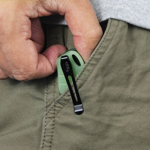 Kubey Knives Doris Front Flipper Knife - 3.27" D2 Black Stonewashed Drop Point Blade, Natural (Jade) G10 Handles, Liner Lock - KU324B Kubey Knives Doris Front Flipper Knife - 3.27" D2 Black Stonewashed Drop Point Blade, Natural (Jade) G10 Handles, Liner Lock - KU324B