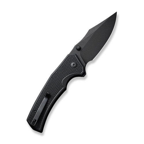 CIVIVI Knives Vexillum Liner Lock Flipper Knife - 3.81" Nitro-V Black Stonewashed Clip Point Blade, Milled Black G10 Handles - C23003D-1 CIVIVI Knives Vexillum Liner Lock Flipper Knife - 3.81" Nitro-V Black Stonewashed Clip Point Blade, Milled Black G10 Handles - C23003D-1