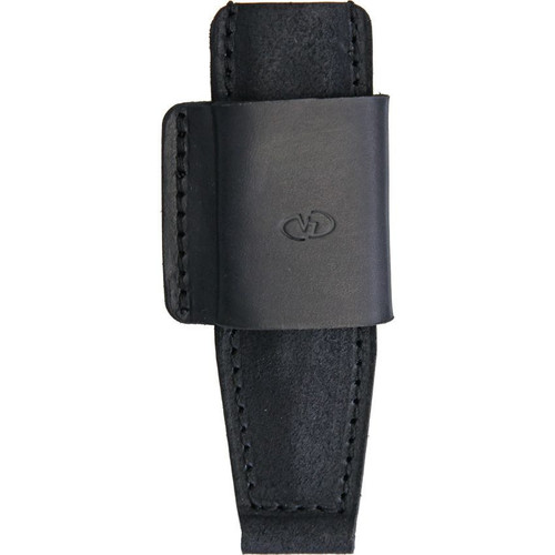 VZ Grips Executive Non-Detectable Dagger - 3.25" Black and Gray Solid G10 Dagger, Leather Belt Sheath, Non-Permissive Environments