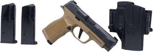 SIG SAUER P365 XL COYOTE / BLACK 9MM 3.7" BARREL 12-ROUNDS WITH 3-MAGS AND HOLSTER