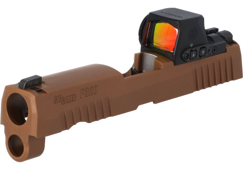 Sig Sauer P320 X-COMPACT SLIDE ASSEMBLY, 3.9 IN, ROMEO-X PRO - Coyote Brown