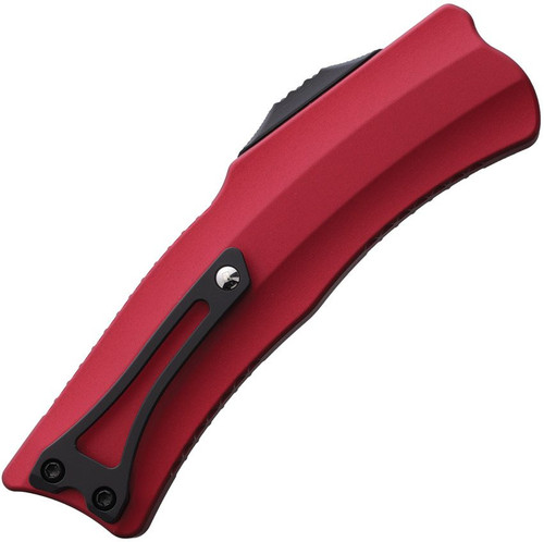 Heretic Knives Roc OTF Auto Knife - 3.2" CPM-MagnaCut Hawkbill Black DLC Blade, Red Aluminum Handles Heretic Knives Roc OTF Auto Knife - 3.2" CPM-MagnaCut Hawkbill Black DLC Blade, Red Aluminum Handles