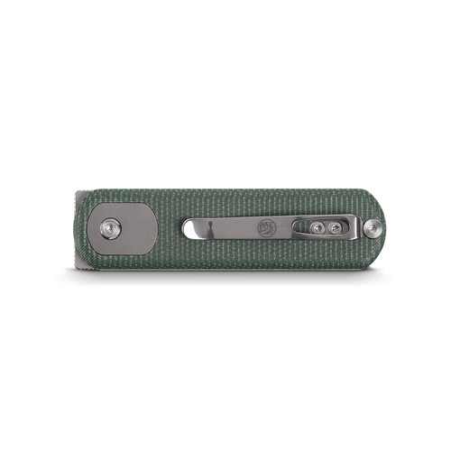 Vosteed Cutlery Corgi Pup Trek Folding Knife - 2.37'' 14C28N Drop Point Blade, Green Micarta Handle, Trek Lock Vosteed Cutlery Corgi Pup Trek Folding Knife - 2.37'' 14C28N Drop Point Blade, Green Micarta Handle, Trek Lock