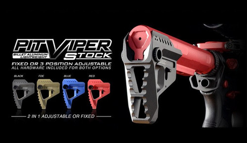 Strike Pit Aluminum Viper Stock - AR-Platform, Black Strike Pit Aluminum Viper Stock - AR-Platform, Black