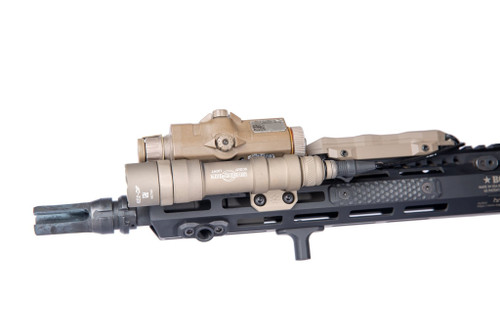 Arisaka Defense Side Light Mount M-Lok - Light Mount, For SureFire Scout Light Weapon Lights, FDE Arisaka Defense Side Light Mount M-Lok - Light Mount, For SureFire Scout Light Weapon Lights, FDE