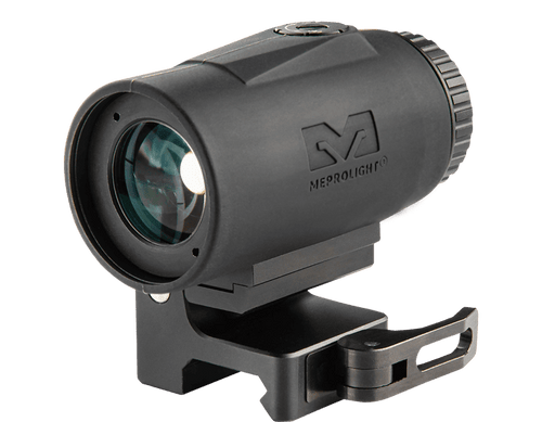 Meprolight MMX4 4X Magnifier - Flip To Side QD Mount, Fits Picatinny, Black