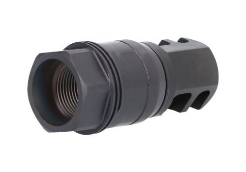 Sig Sauer Clutch-Lok Tapered QD Muzzle Brake for SLX/SLH Suppressors - 7.62MM, 25-Degree Taper, 5/8"x24, Black